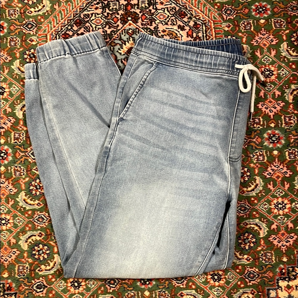 No Boundaries Blue Relaxed Jeans with Elastic Waistband